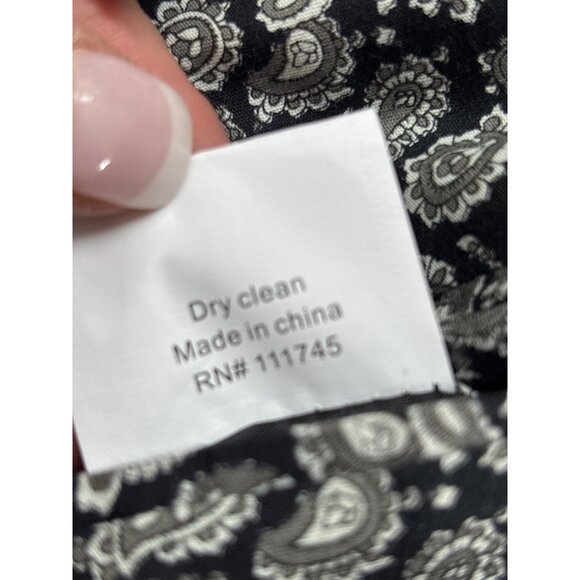 WD.NY Black Mens Charcoal Blazer Jacket With Paisley Lining Size M - Picture 10 of 16